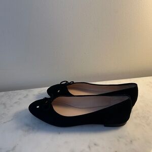 STUART WEITZMAN Ballerina Flat Size 8 in Black Suede